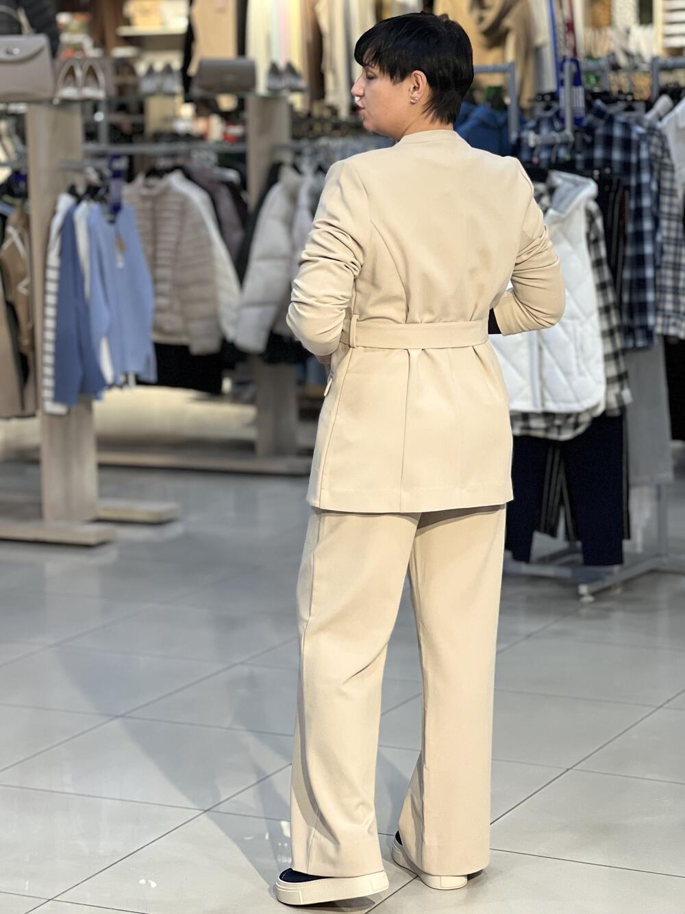 Піджак LP L01097 JB-MIRELLA запах з поясом бежевий, M