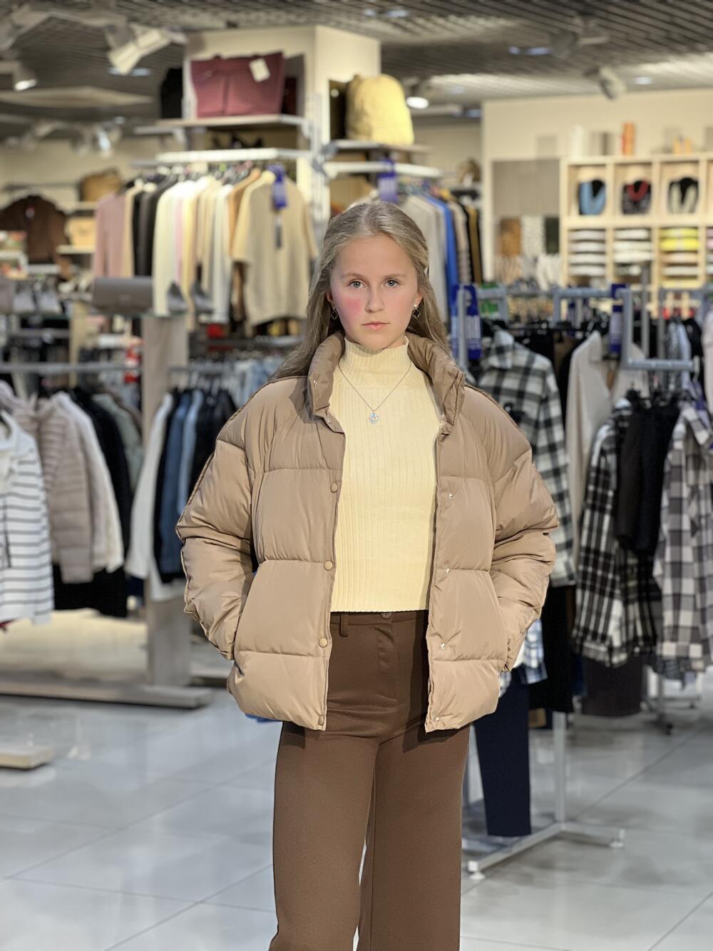 Куртка LO 0800032512 стьобана коротка демі капучино, M