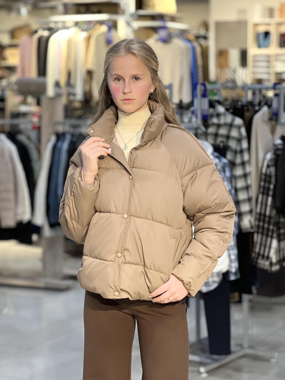 Куртка LO 0800032512 стьобана коротка демі капучино, XS