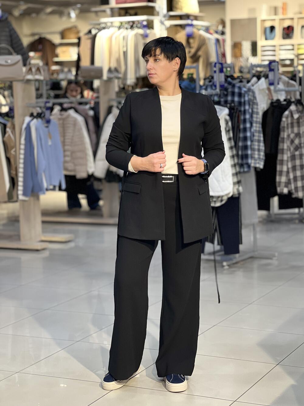 Піджак LP L01097 JB-MIRELLA запах з поясом чорний, XL