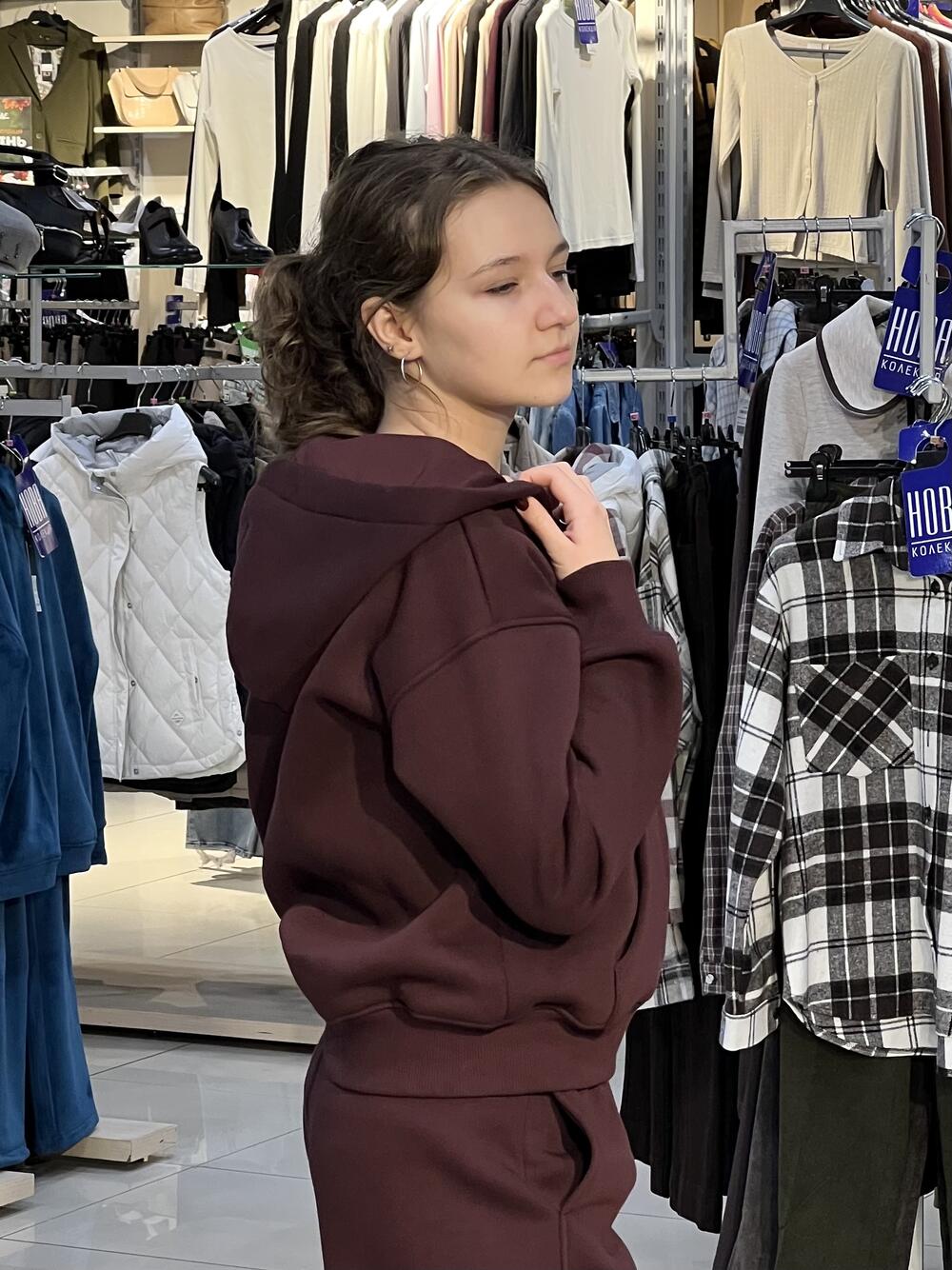 Худі LP LC047h утеплене на блискавці з капюшоном бордовий, S