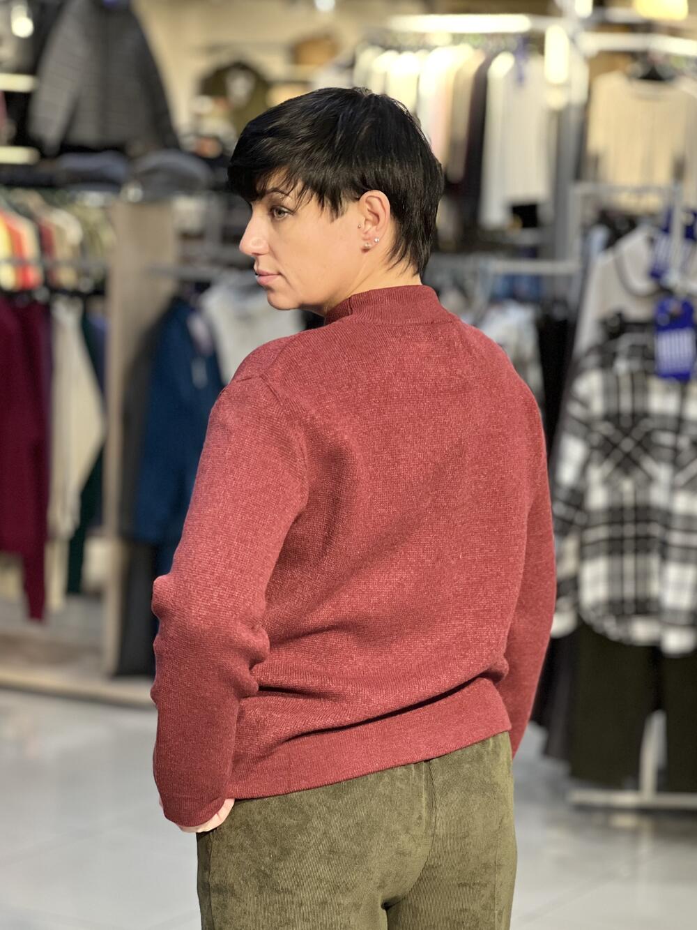 Джемпер LP 2806 д/р з доріжкою марсала, 42-44