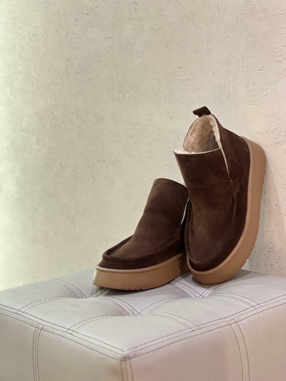 Черевики лофери LM 705225-5 утеплені коричневий, 40