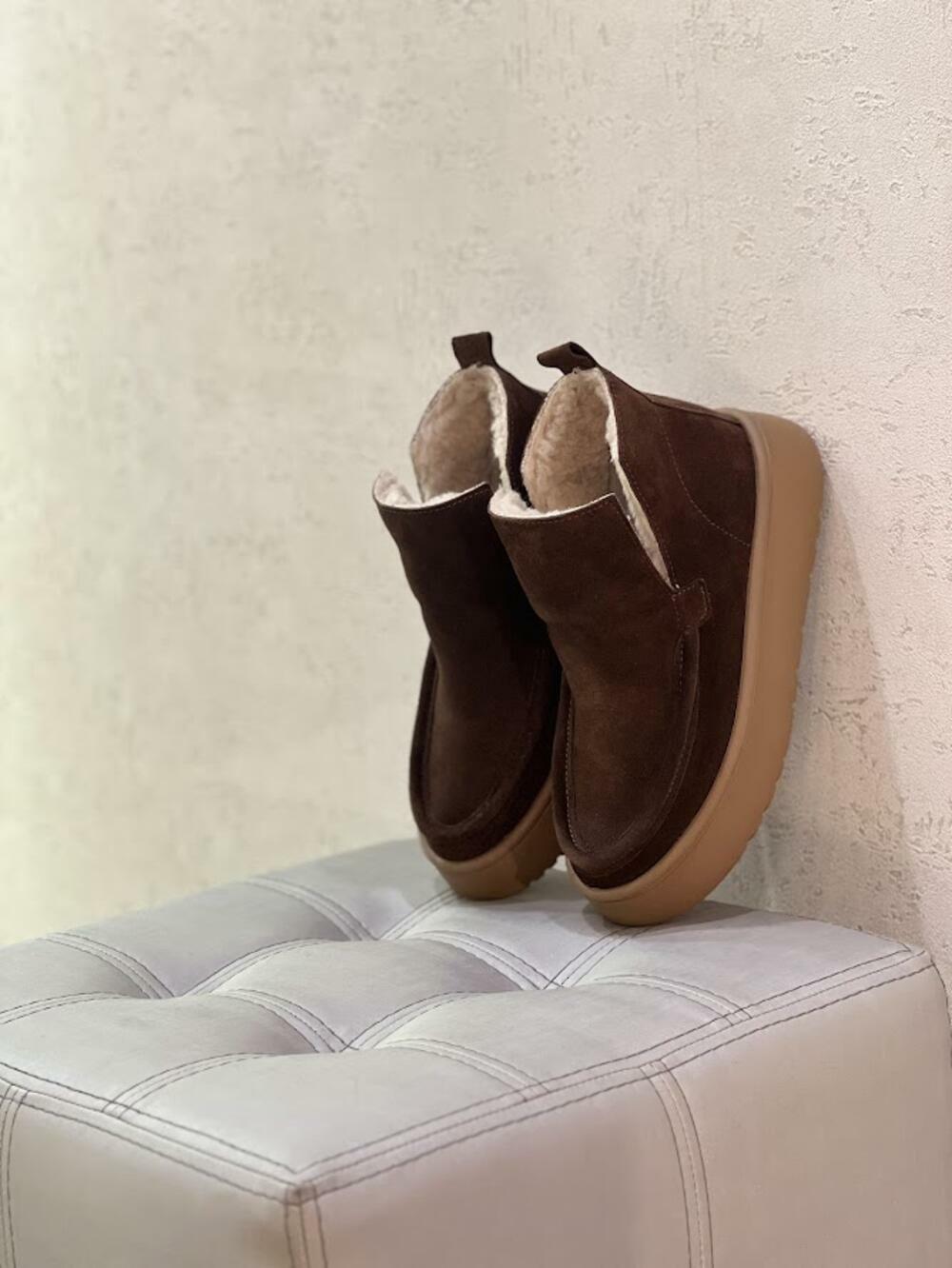 Черевики лофери LM 705225-5 утеплені коричневий, 40