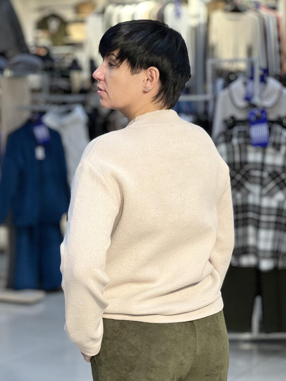 Джемпер LP 2806 д/р з доріжкою крем, 42-44