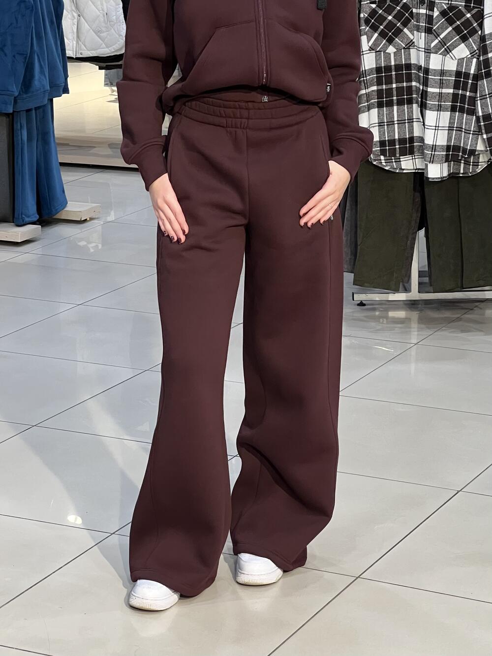 Брюки LP LC050p широкі утеплені футером бордовий, S