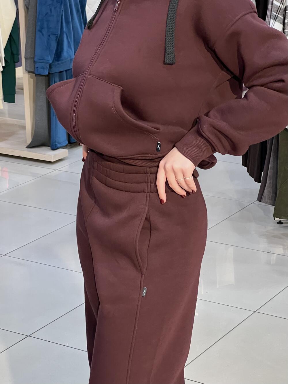 Брюки LP LC050p широкі утеплені футером бордовий, S