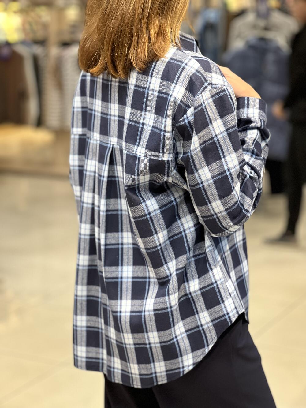 Сорочка LP 258 д/р фланель крупна клітинка т.синій/блакитний, M-L