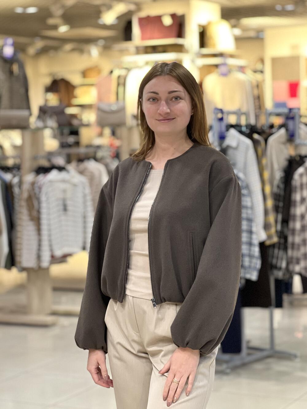 Бомбер LN 4.1 SIM кашемір молочний шоколад, 46/L