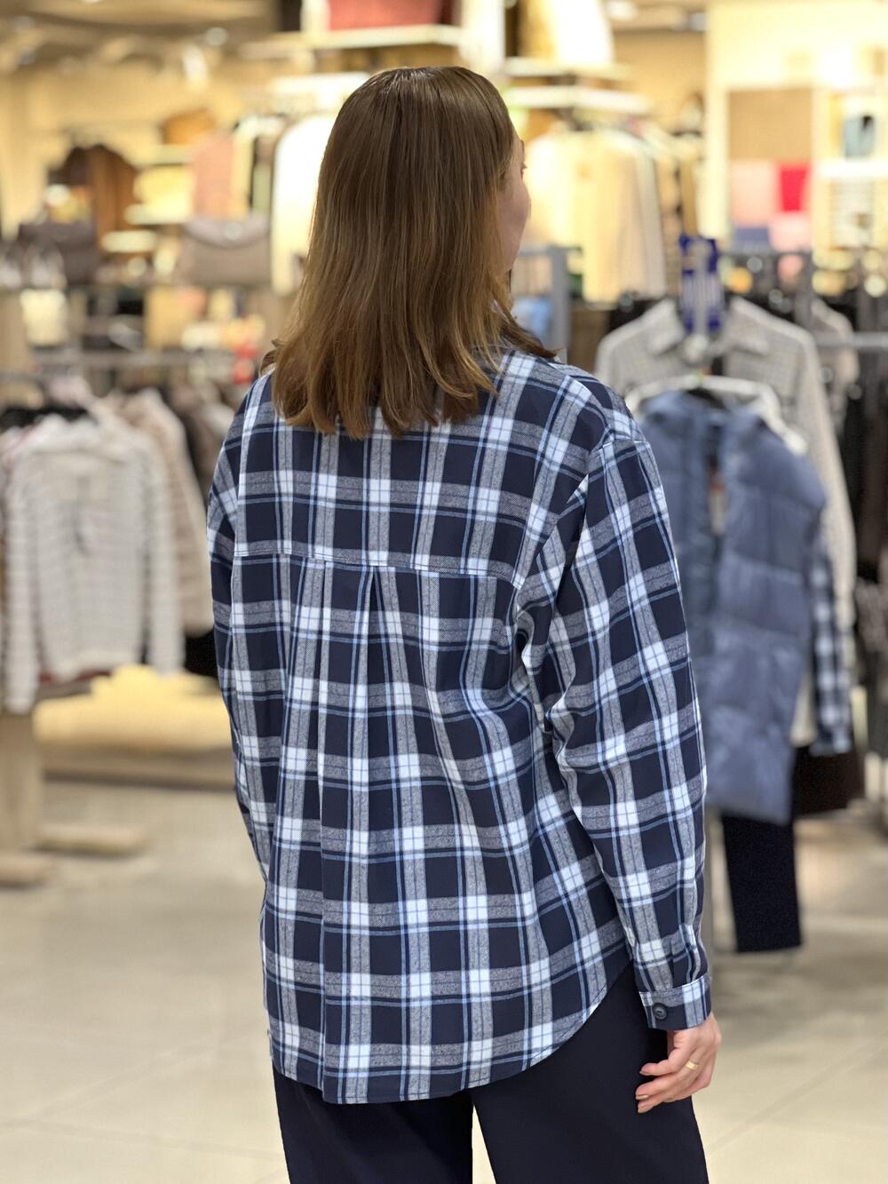 Сорочка LP 258 д/р фланель крупна клітинка т.синій/блакитний, M-L