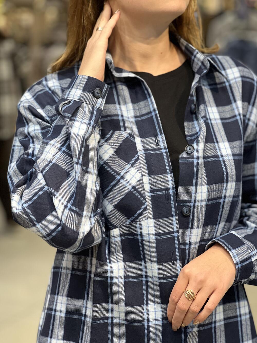 Сорочка LP 258 д/р фланель крупна клітинка 