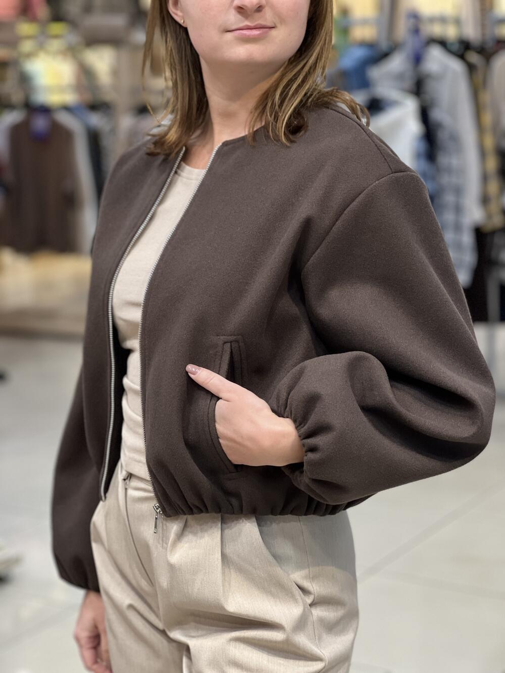 Бомбер LP 1025 кашемір шоколад, 44