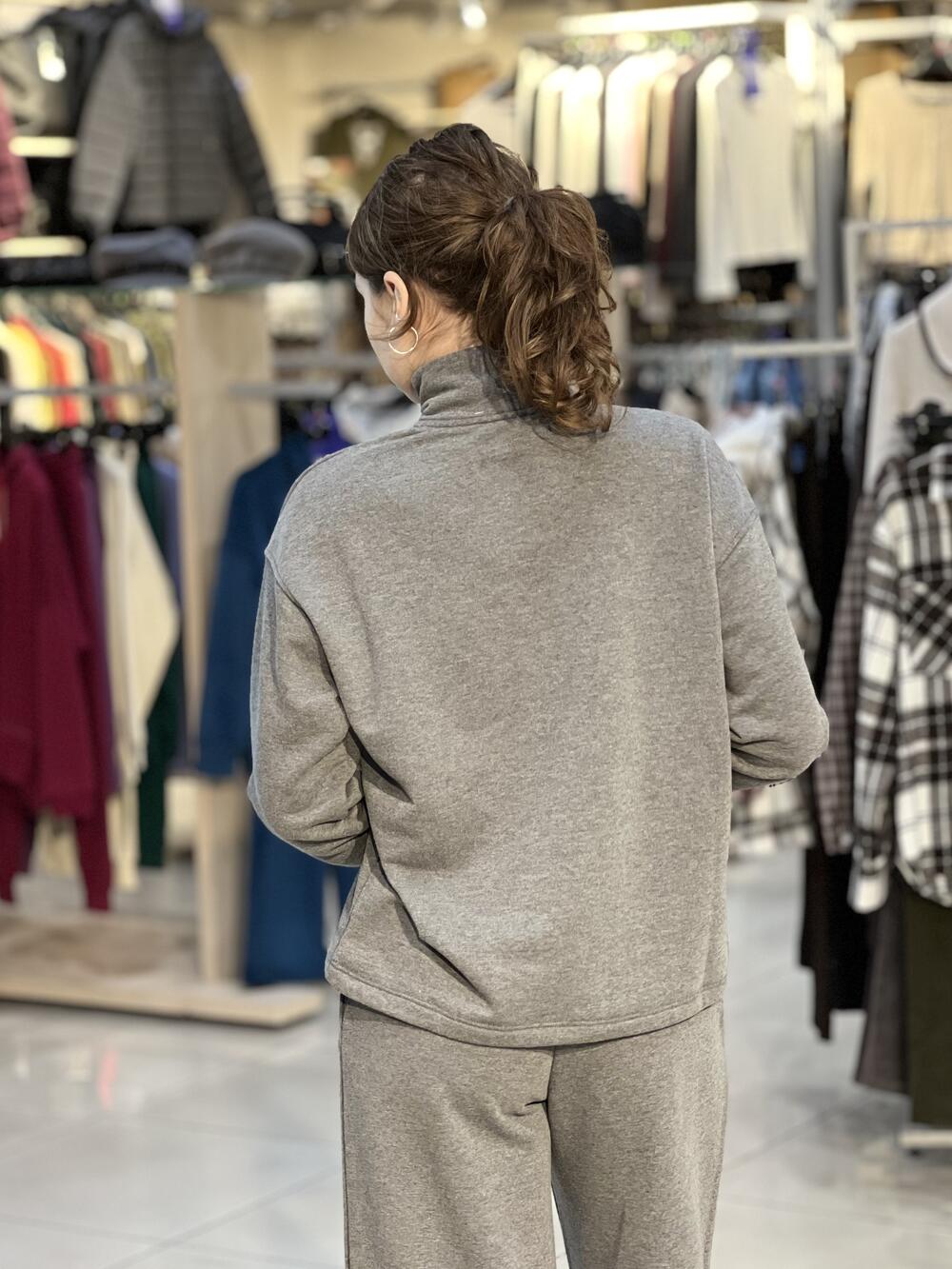 Костюм спортивний LP LC027s/028p халф з широкими брюками т.сірий меланж, L