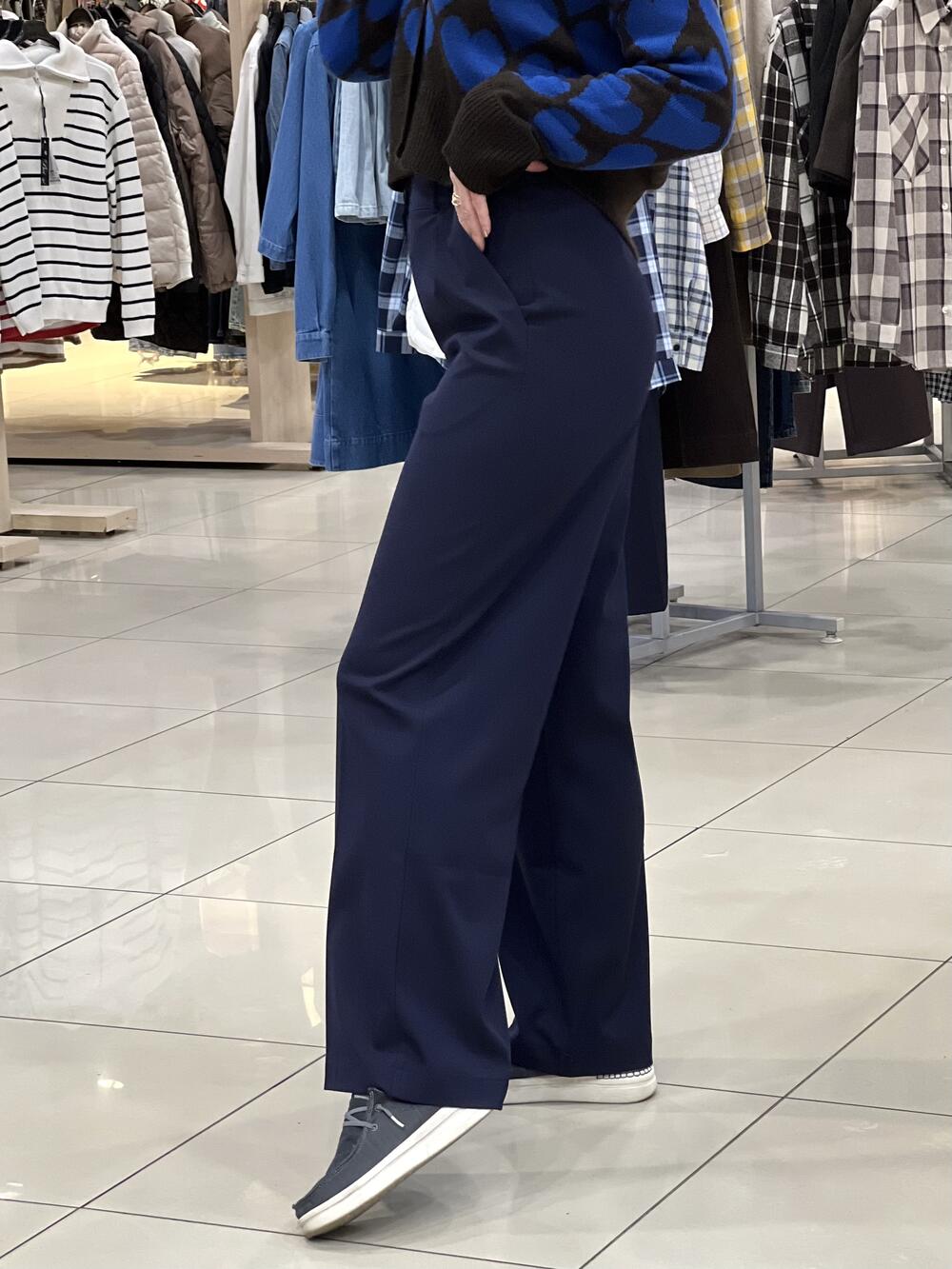 Брюки LM SIM №1 палаццо габардин т.синій, 44/M