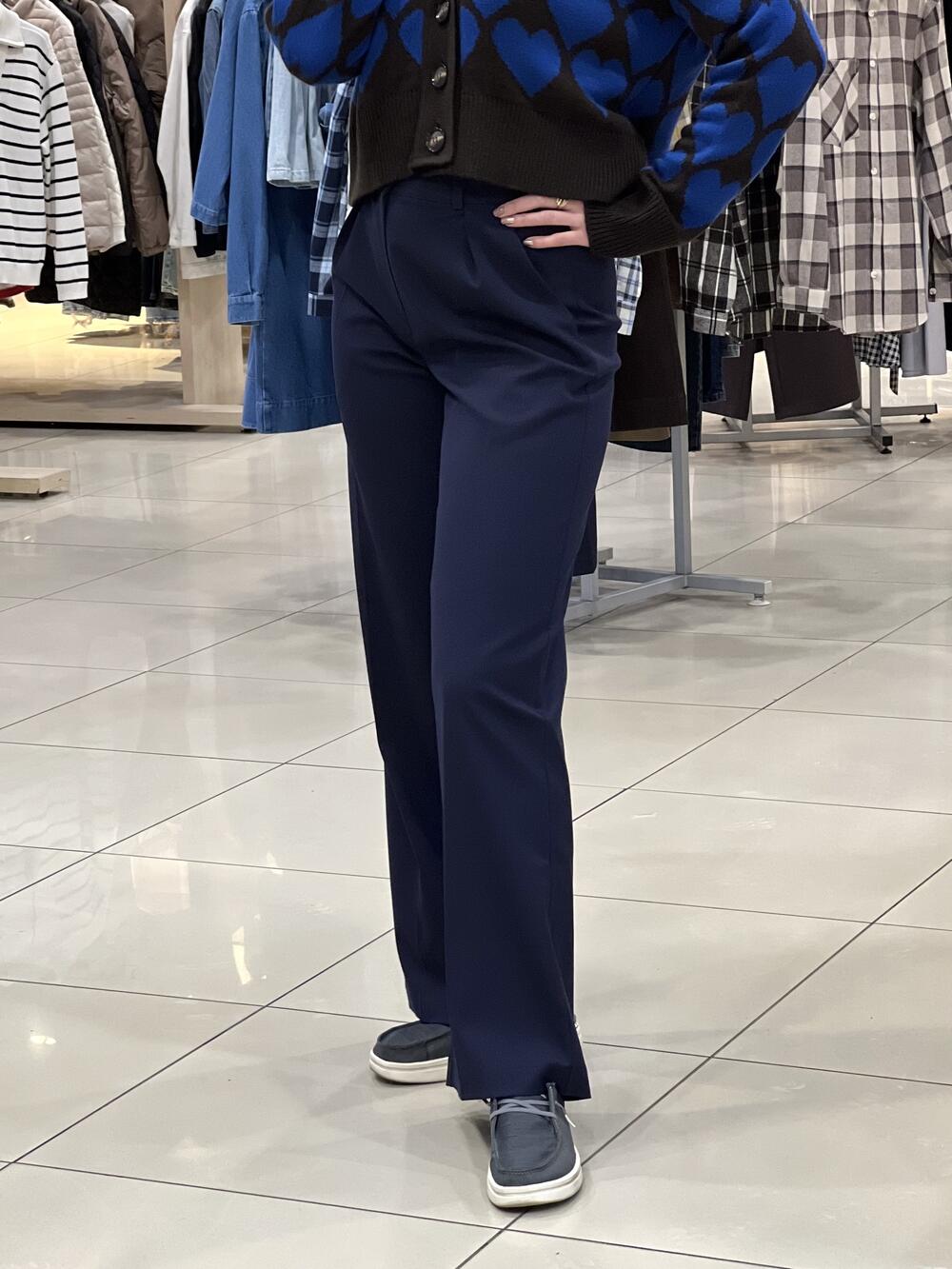 Брюки LM SIM №1 палаццо габардин т.синій, 42/S