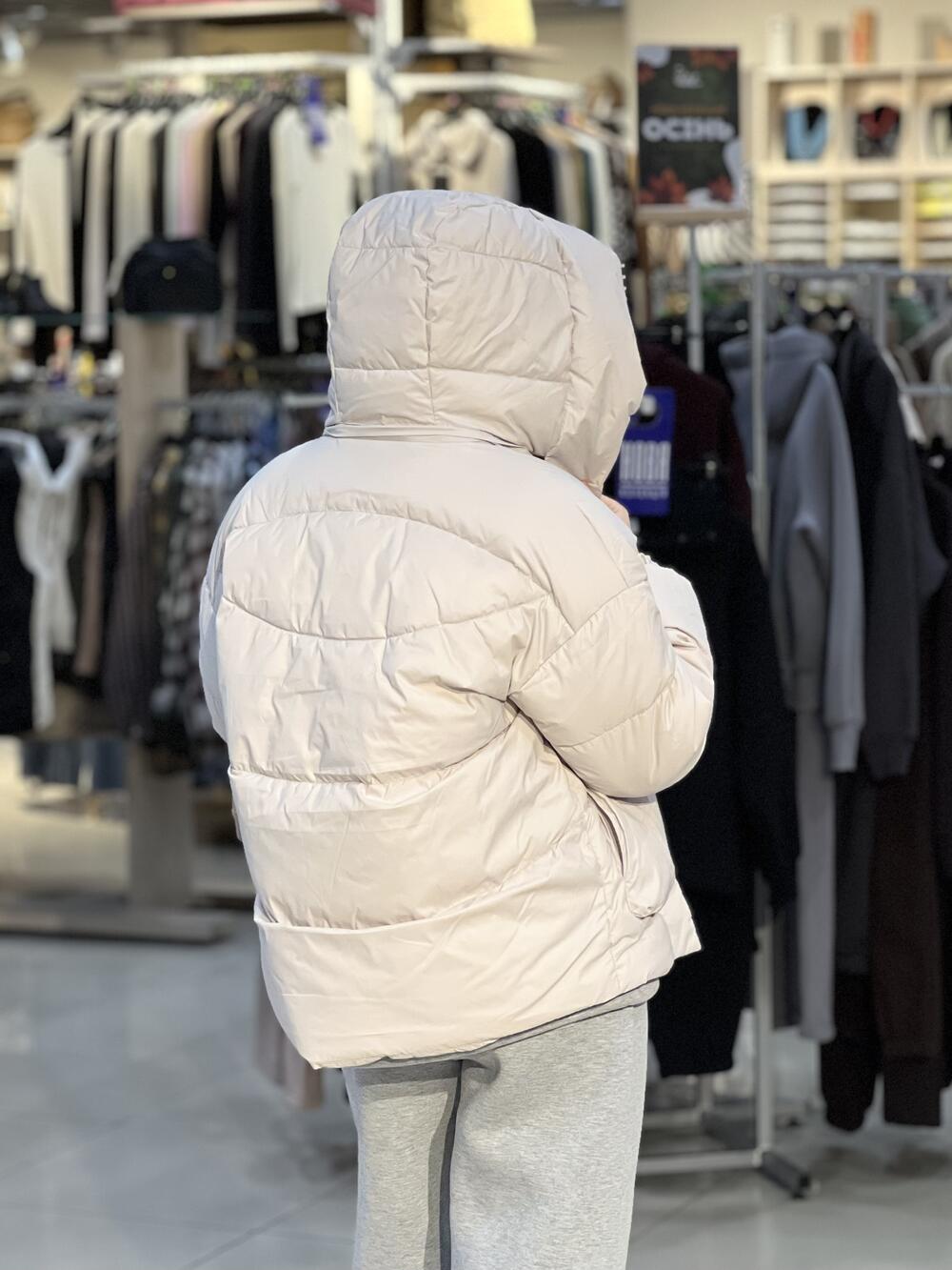 Куртка LP Ніка пуховик з кишенями молочний, 50