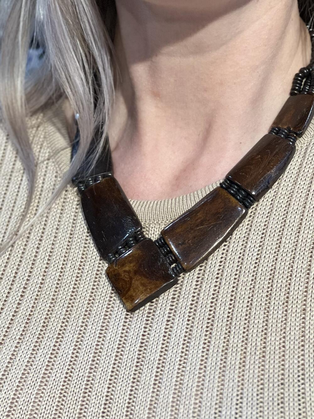 Кольє Indira N007 ріг ромбики ексклюзив 