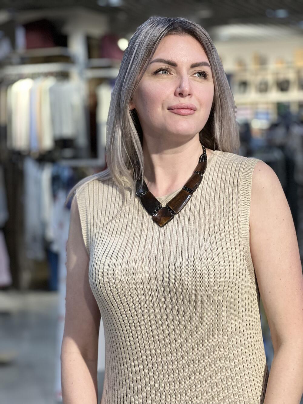 Кольє Indira N007 ріг ромбики ексклюзив ріг