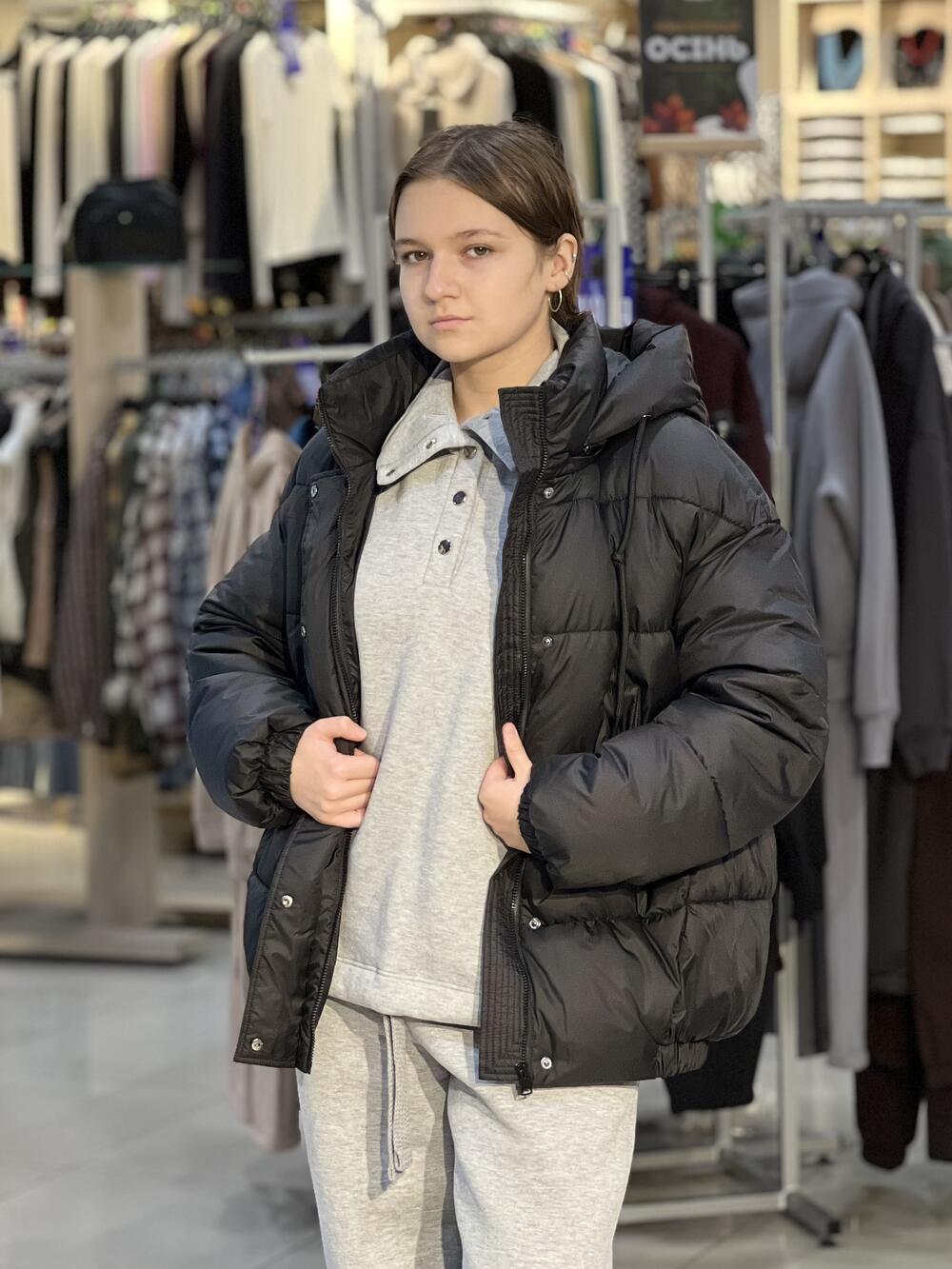 Куртка LP Аннет пуховик подовжений чорний, 46