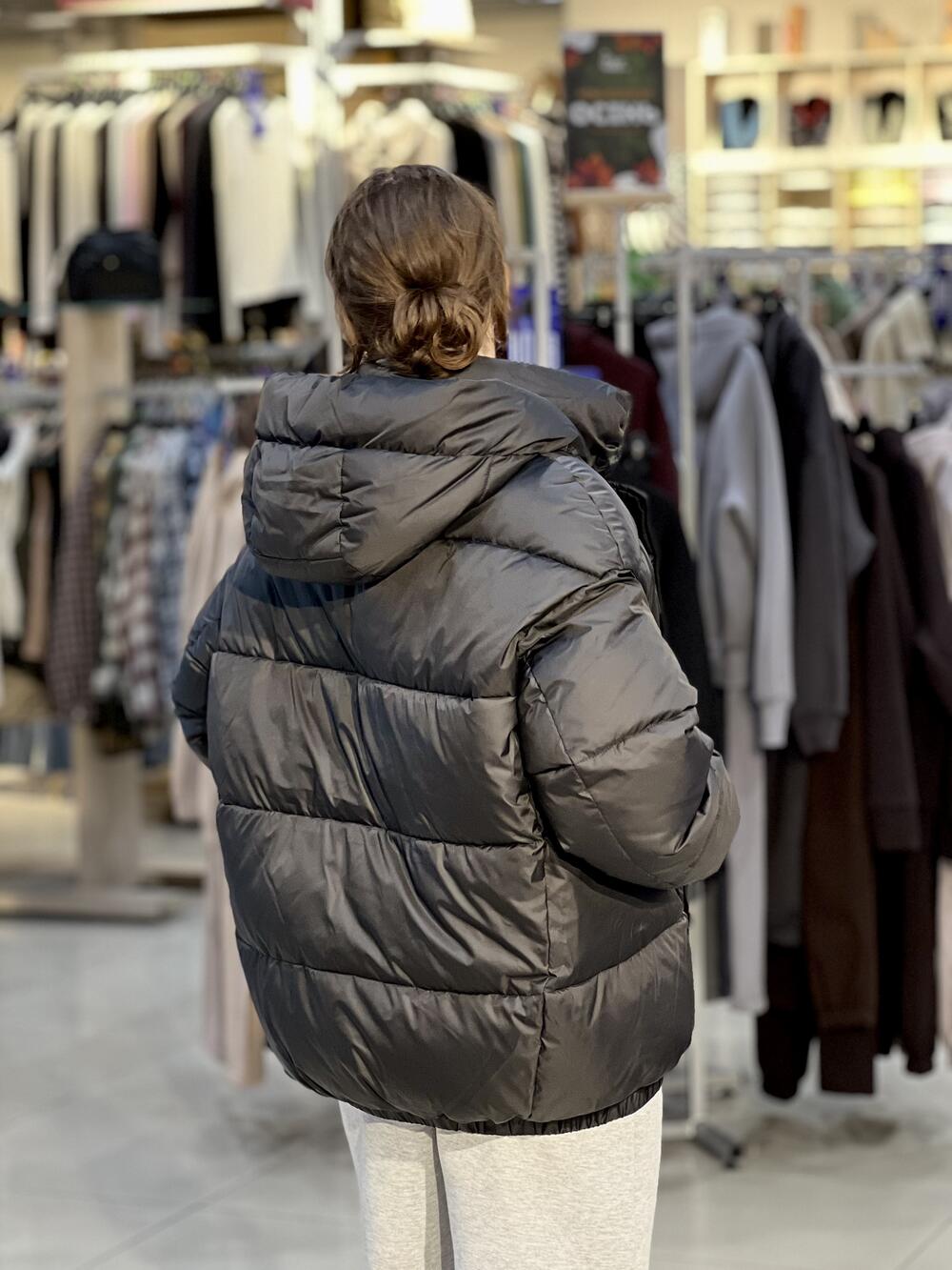 Куртка LP Аннет пуховик подовжений чорний, 48