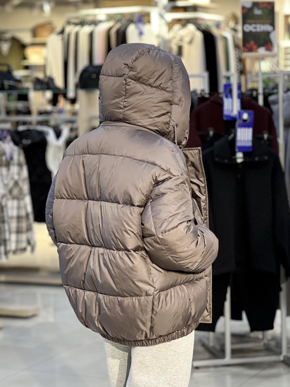 Куртка LP Аннет пуховик подовжений шоколад, 48