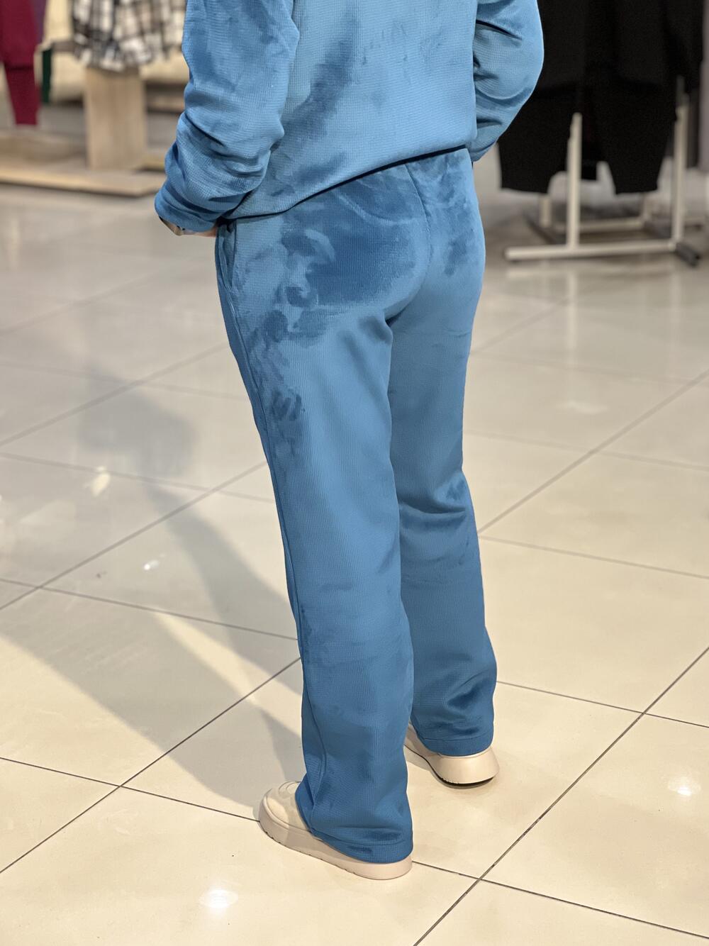 Костюм LP 3080 худі і брюки вельвет на флісі морський, 40-46