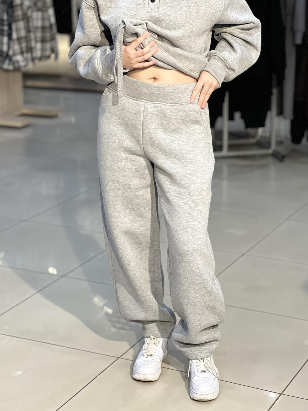 Брюки LP LC051j джогери утеплені футером сірий меланж, L