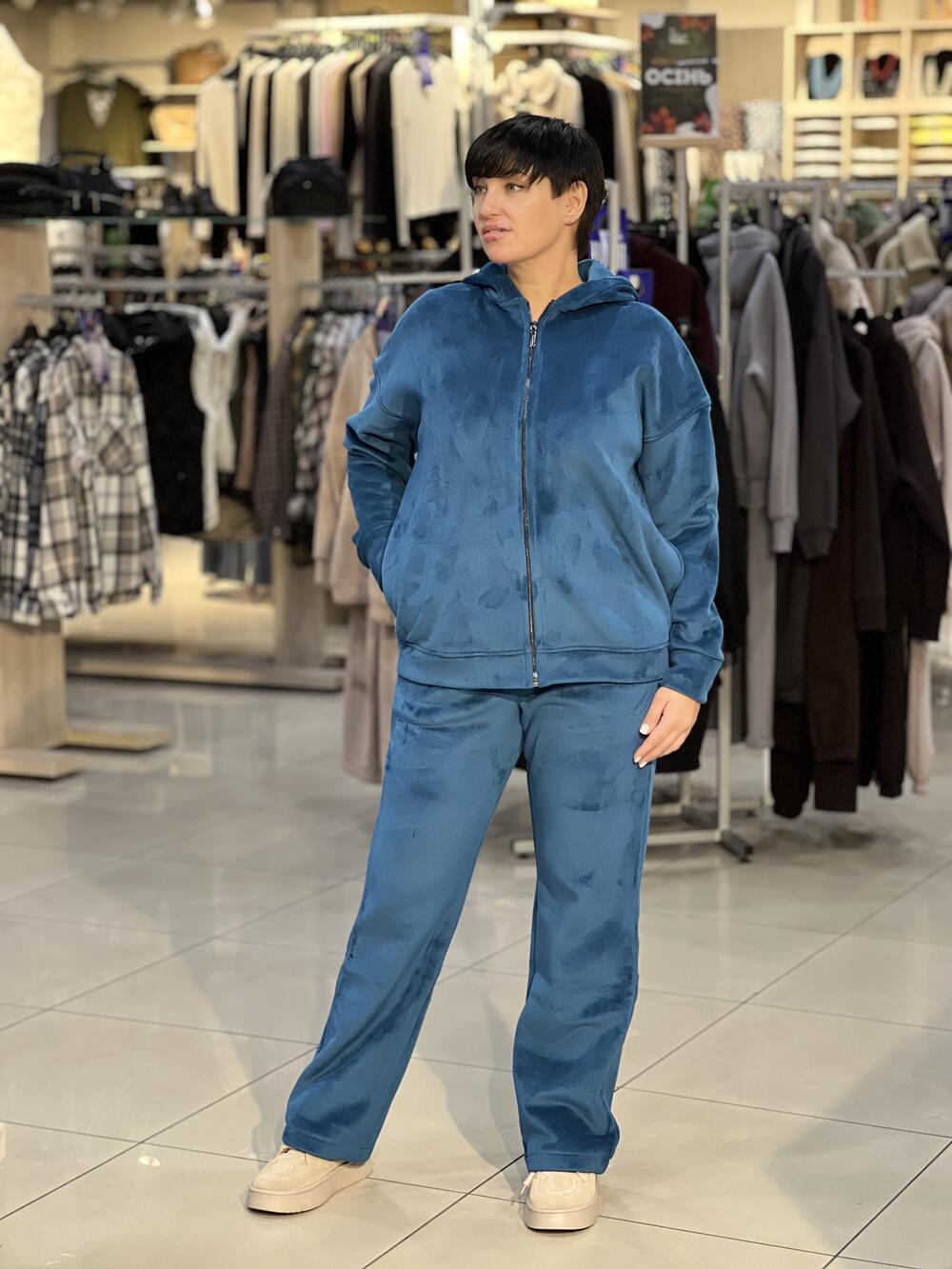 Костюм LP 3080 худі і брюки вельвет на флісі 