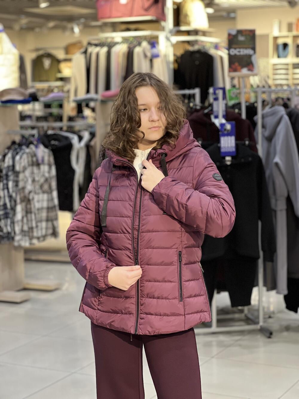 Куртка LM L06053 J-NORDIC стограмівка стьобана з капюшоном інжир, S