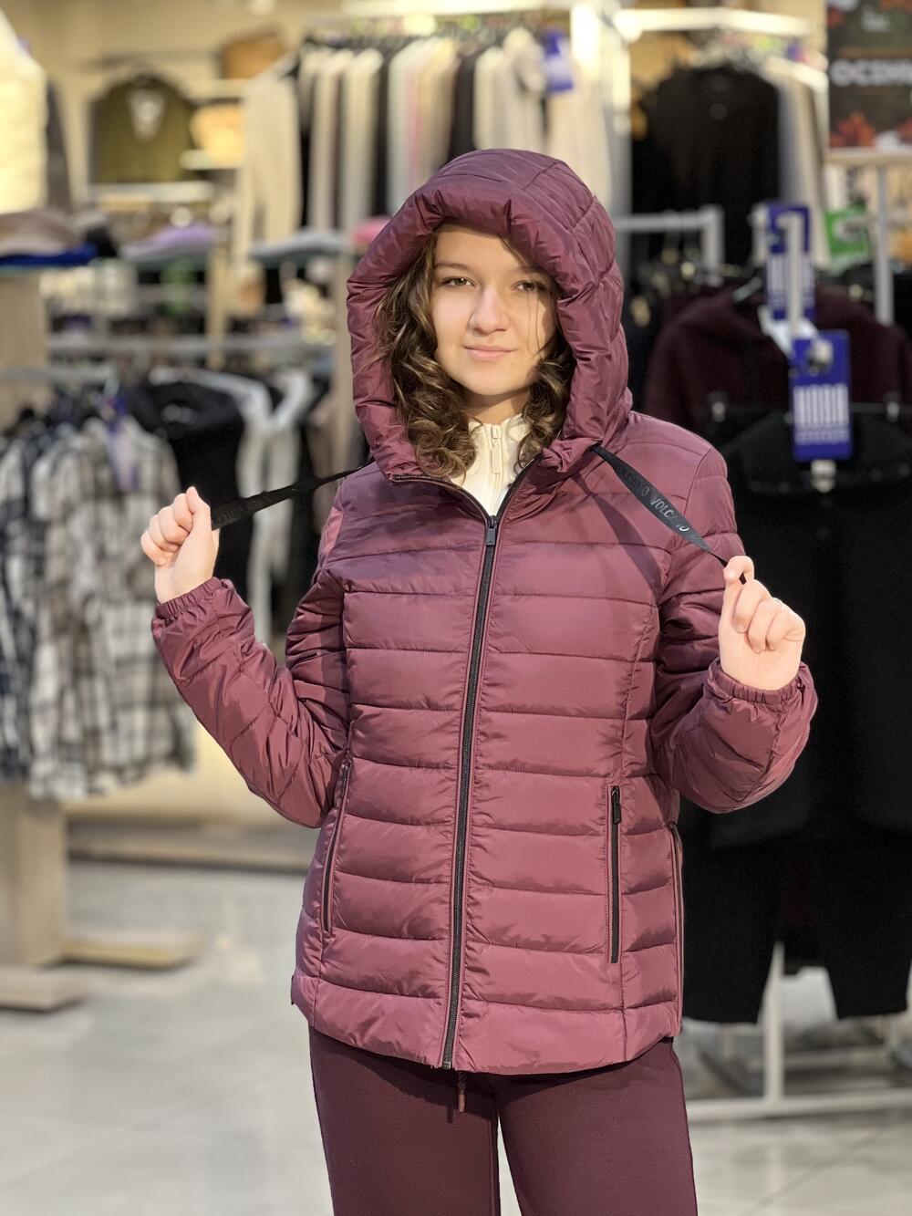 Куртка LM L06053 J-NORDIC стограмівка стьобана з капюшоном інжир, XL