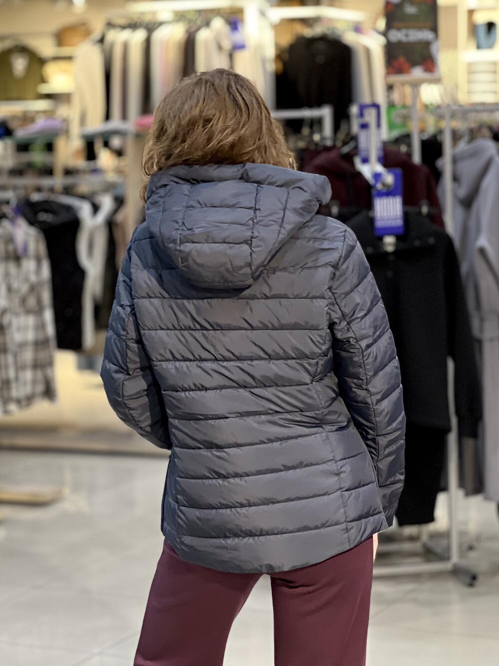 Куртка LM L06053 J-NORDIC стограмівка стьобана з капюшоном т.синій, L