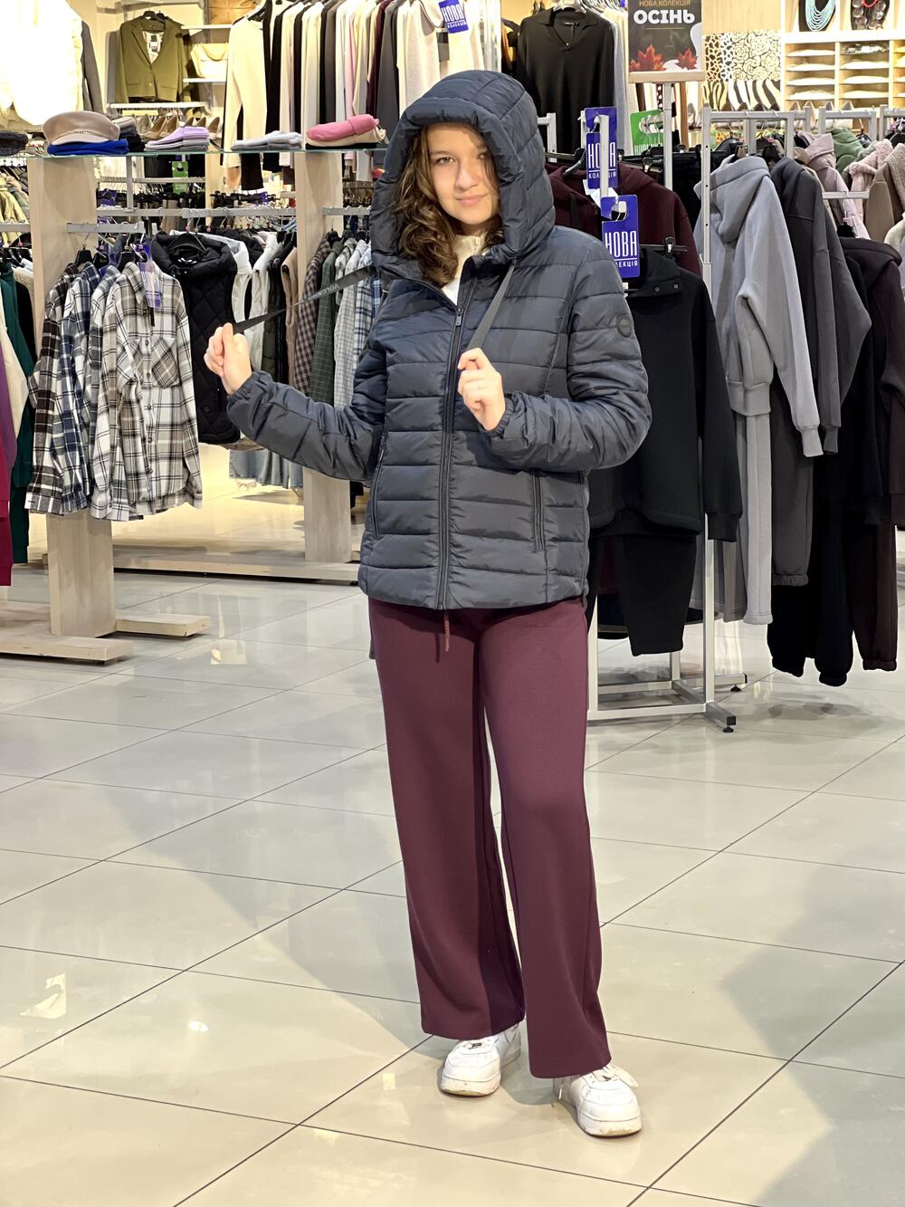 Куртка LM L06053 J-NORDIC стограмівка стьобана з капюшоном т.синій, L