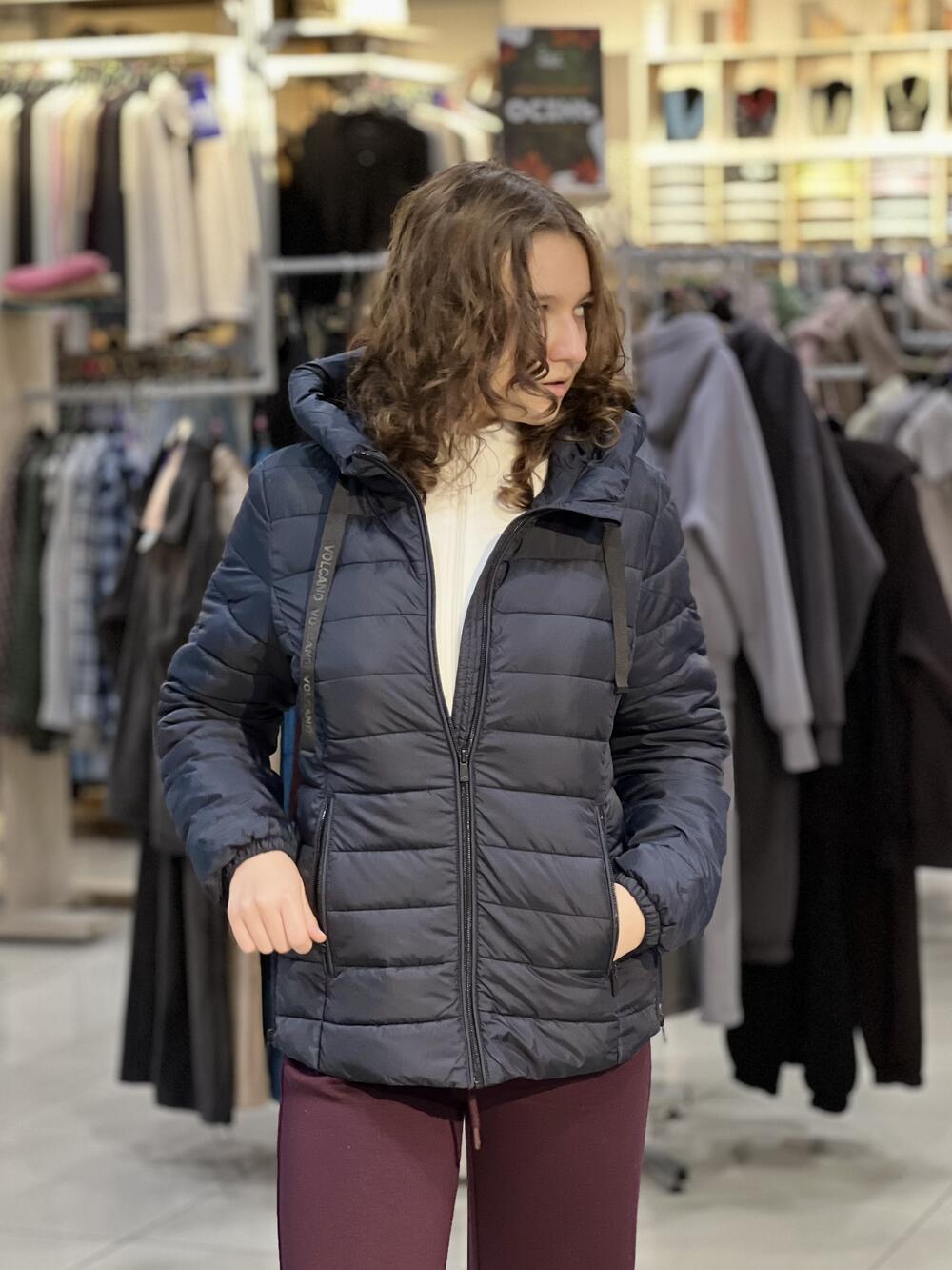 Куртка LM L06053 J-NORDIC стограмівка стьобана з капюшоном т.синій, M