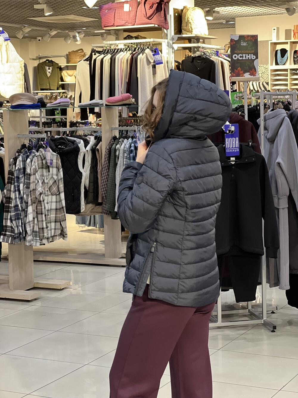 Куртка LM L06053 J-NORDIC стограмівка стьобана з капюшоном т.синій, M