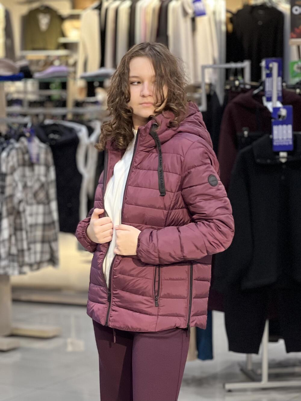 Куртка LM L06053 J-NORDIC стограмівка стьобана з капюшоном інжир, L