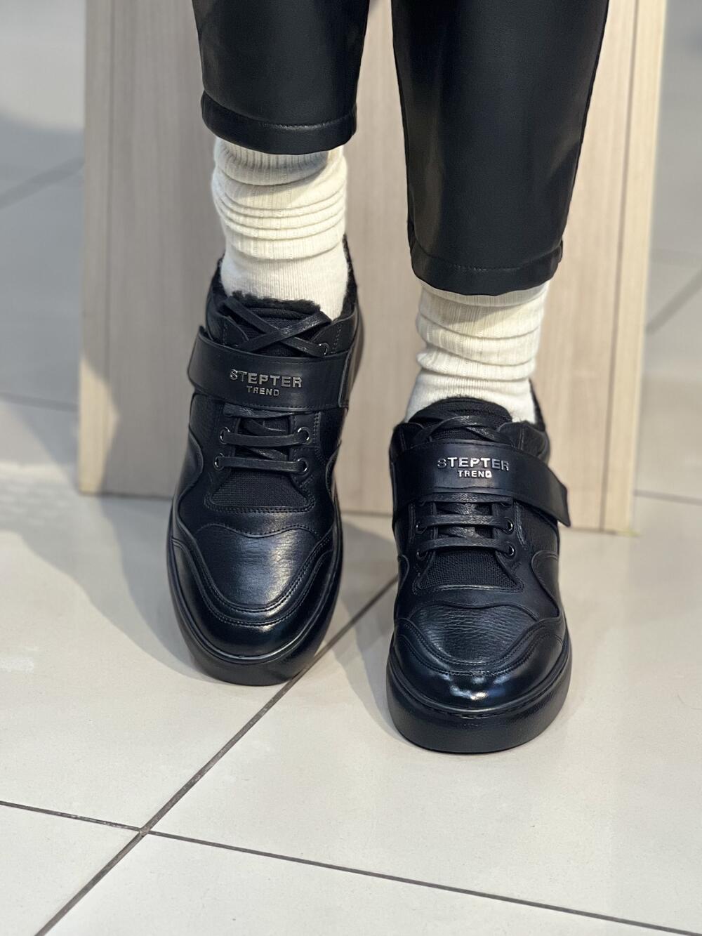 Черевики LD 7762 натуральна шкіра утеплені чорний, 40