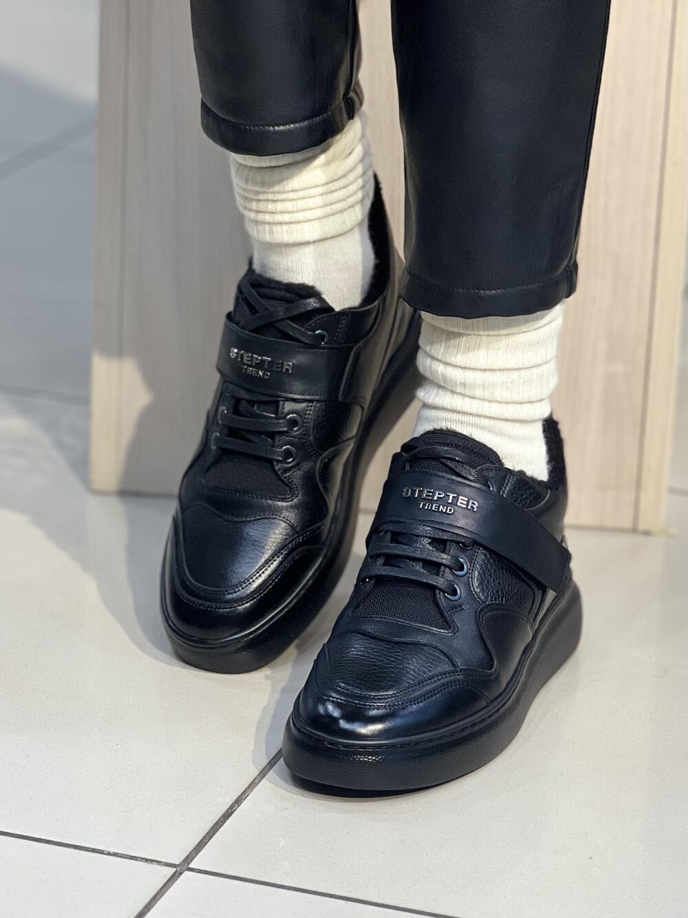 Черевики LD 7762 натуральна шкіра утеплені чорний, 40