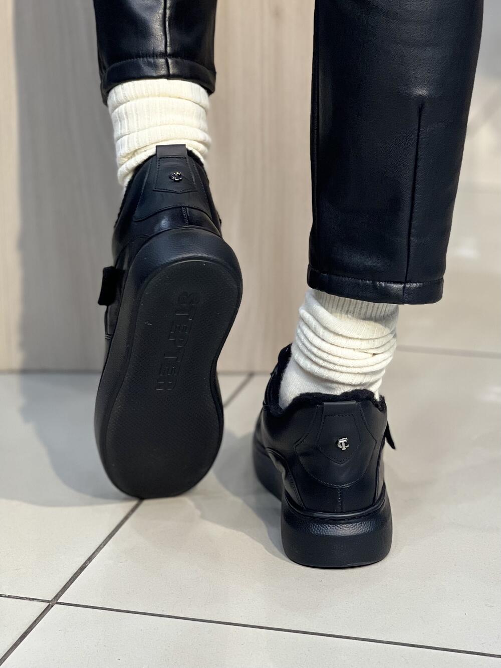 Черевики LD 7762 натуральна шкіра утеплені чорний, 38