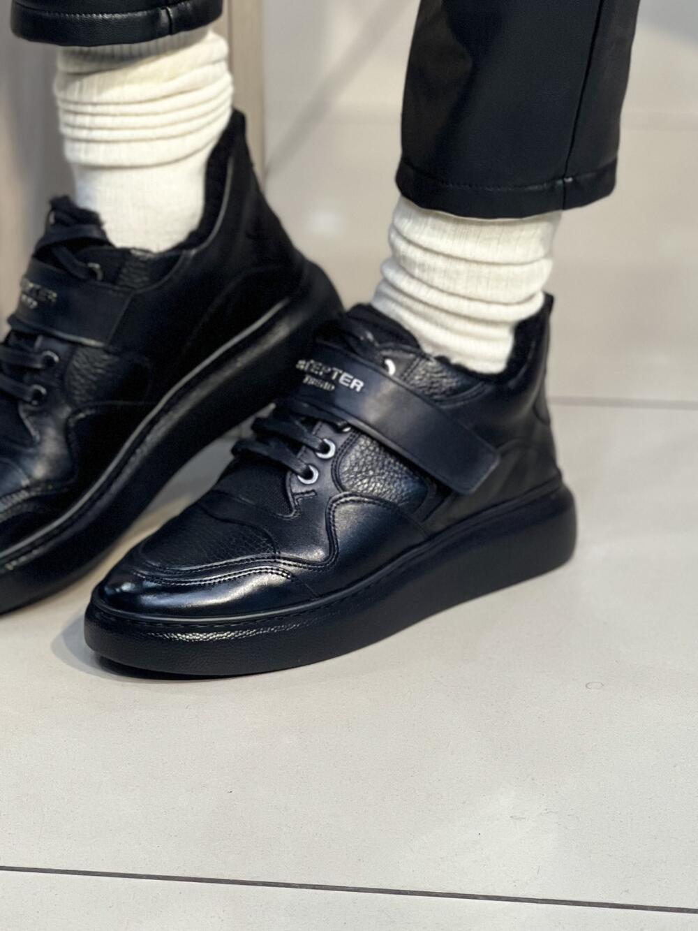 Черевики LD 7762 натуральна шкіра утеплені чорний, 37