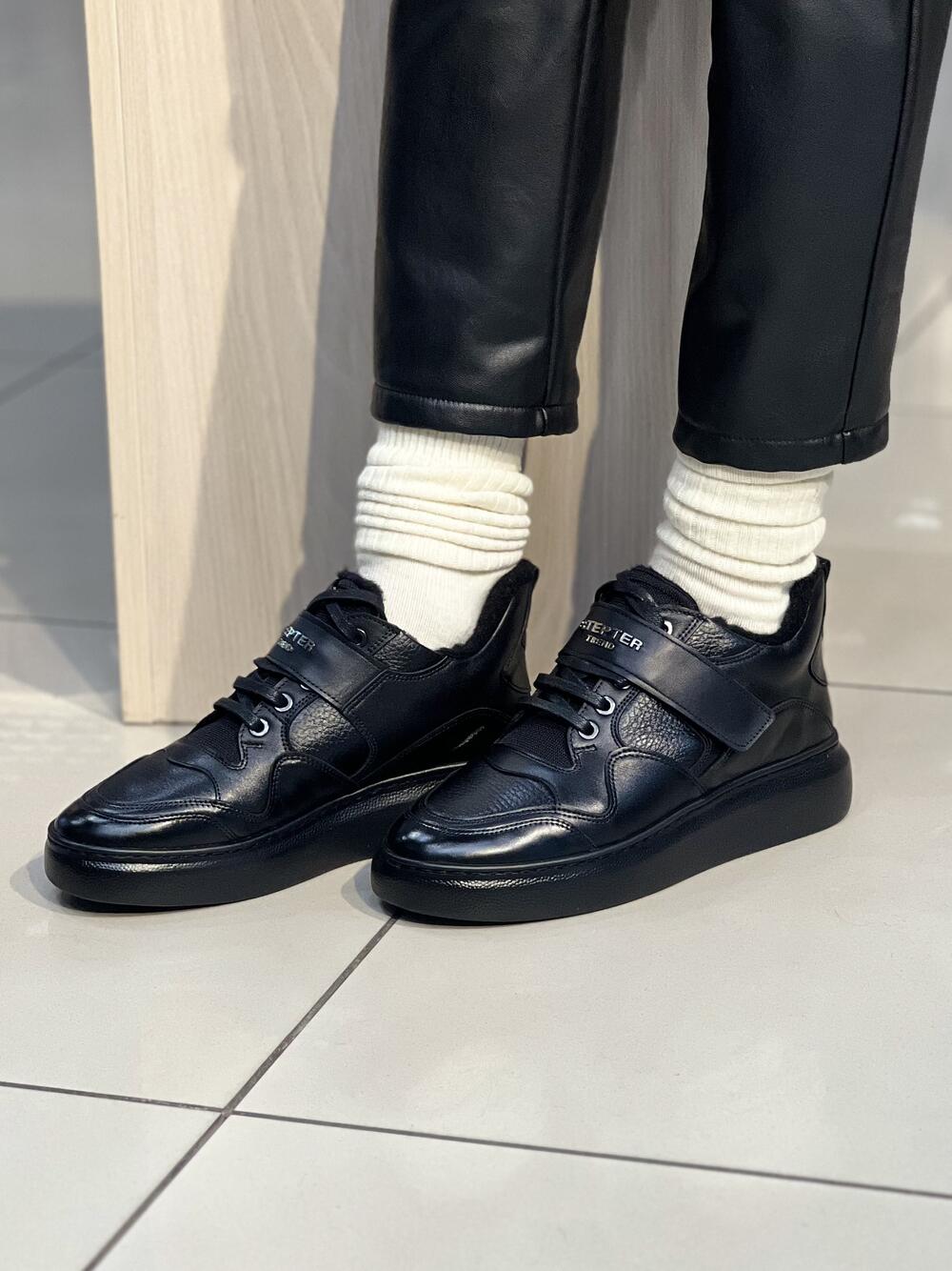 Черевики LD 7762 натуральна шкіра утеплені чорний, 37