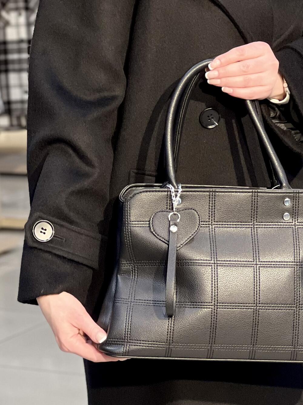 Сумка VOILA 8593 каркасна стьобана екошкіра чорний