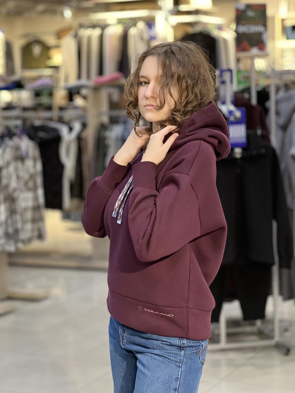 Світшот LP L01160 B-ROSI на футері кольорові стрічки інжир, XL