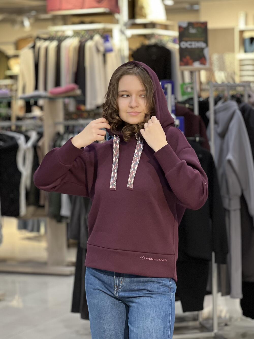 Світшот LP L01160 B-ROSI на футері кольорові стрічки інжир, S