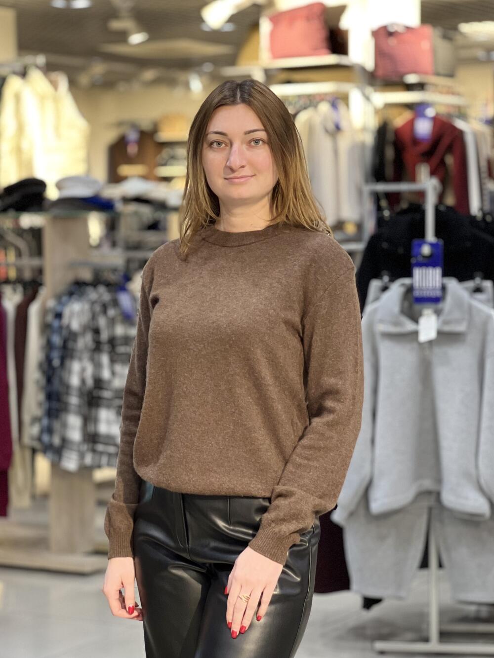 Джемпер LP 2899 д/р тонкий вовна макадамія, 42-44