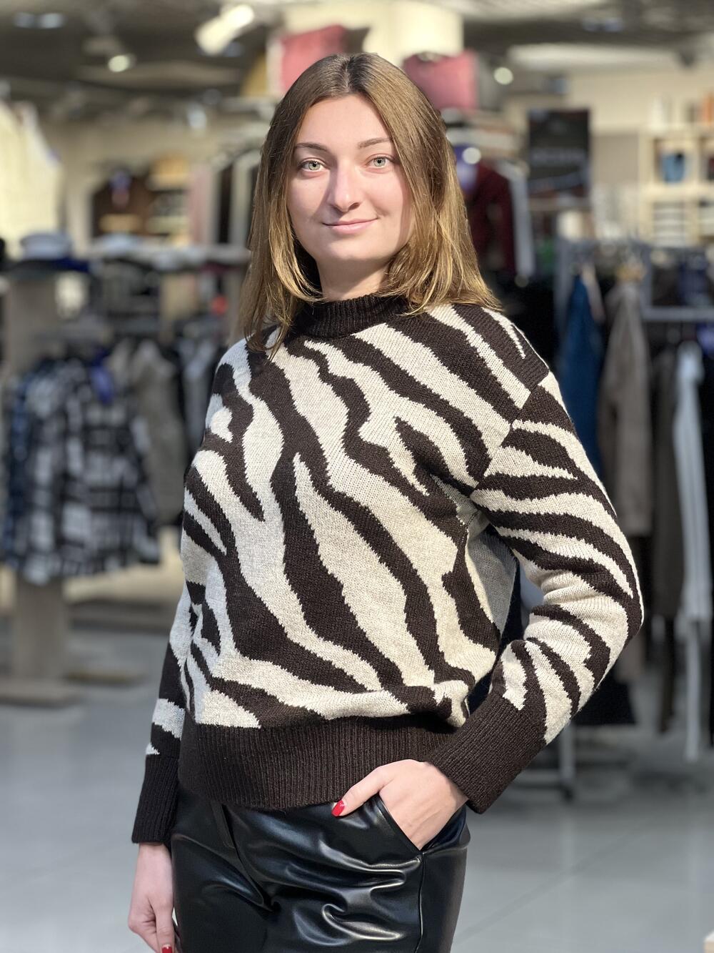 Джемпер LP 2856 принт зебра 