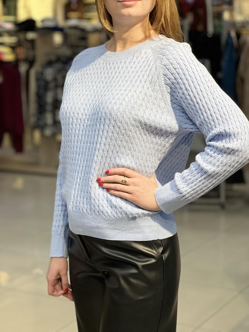 Джемпер LP L03226 S-KAMA короткий реглан косичка блакитний, XL