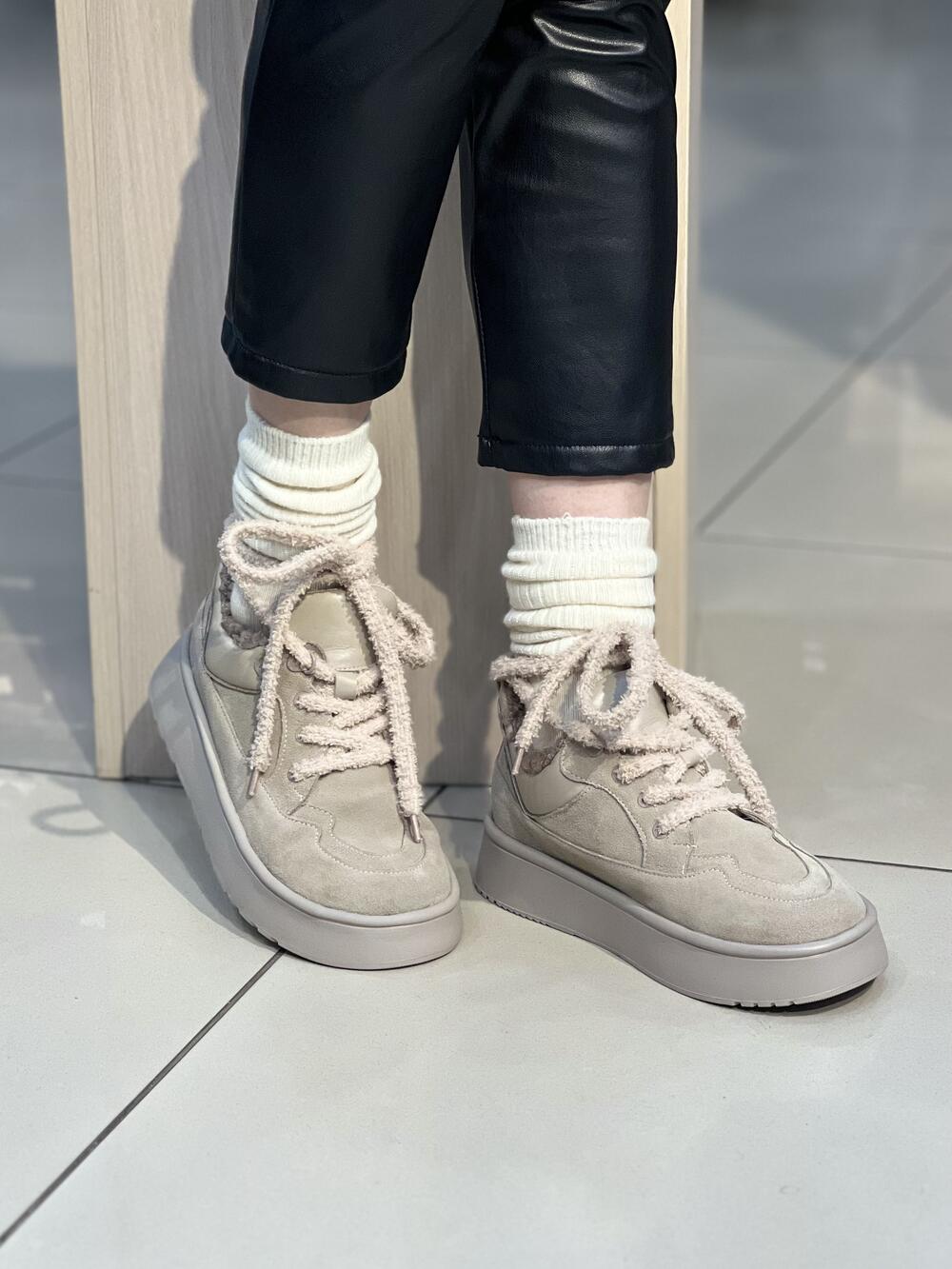 Черевики LP 705342-6 замша утеплений баранчик мутон, 39