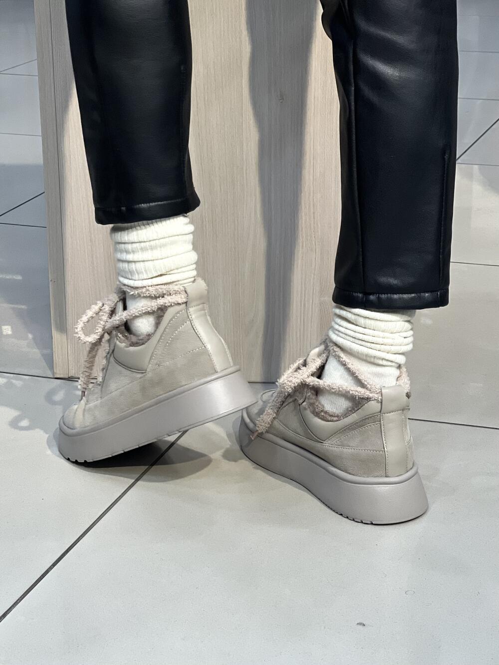 Черевики LP 705342-6 замша утеплений баранчик мутон, 36