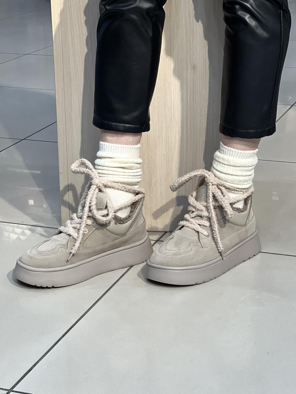 Черевики LP 705342-6 замша утеплений баранчик мутон, 37