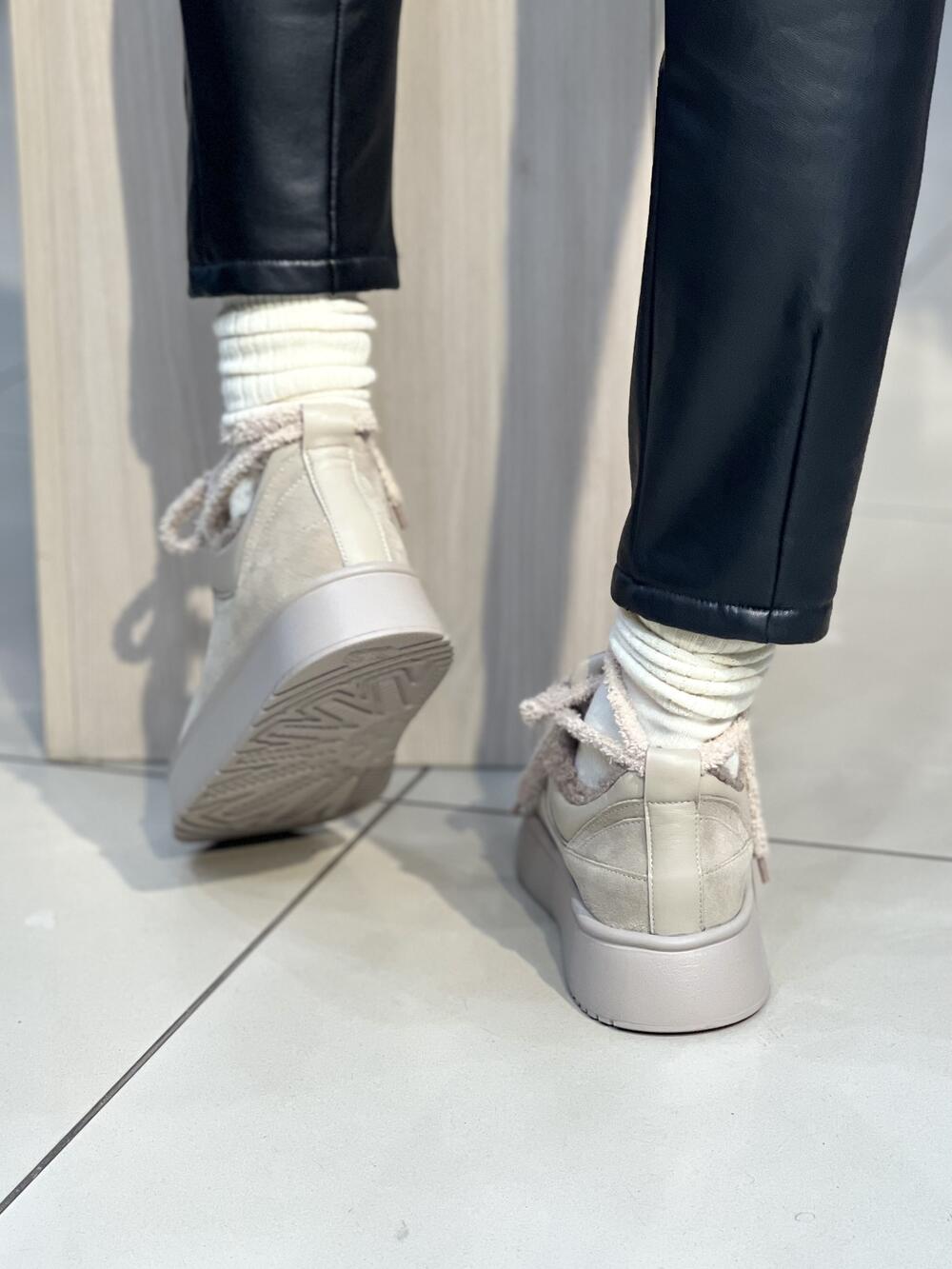 Черевики LP 705342-6 замша утеплений баранчик мутон, 38